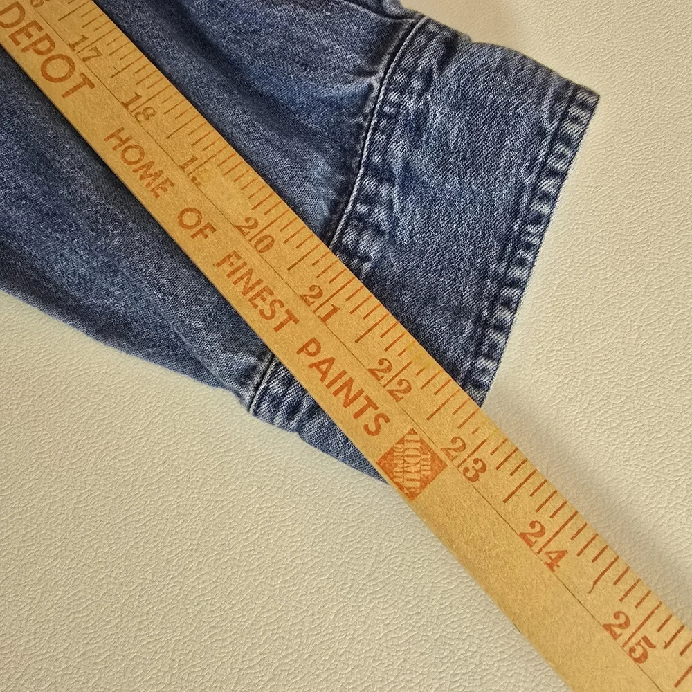 Victoria Jones Woman Denim Chambray Birdhouse Birds Grannycore Vtg Shirt XXL - Picture 6 of 14